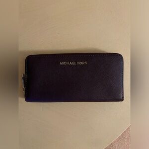 Michael Kors large purple continental wallet